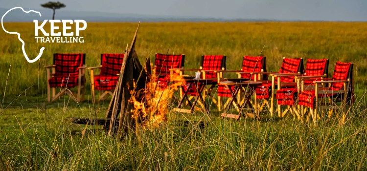 Bush fire seating area at Royal Mara Safari Lodge in the Masai Mara